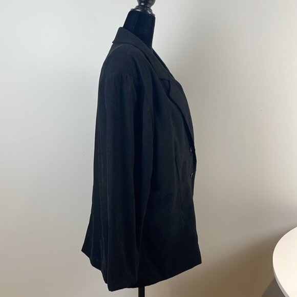 Mulberry Blazer Black Faux Suede Size 12 - Picture 2 of 10